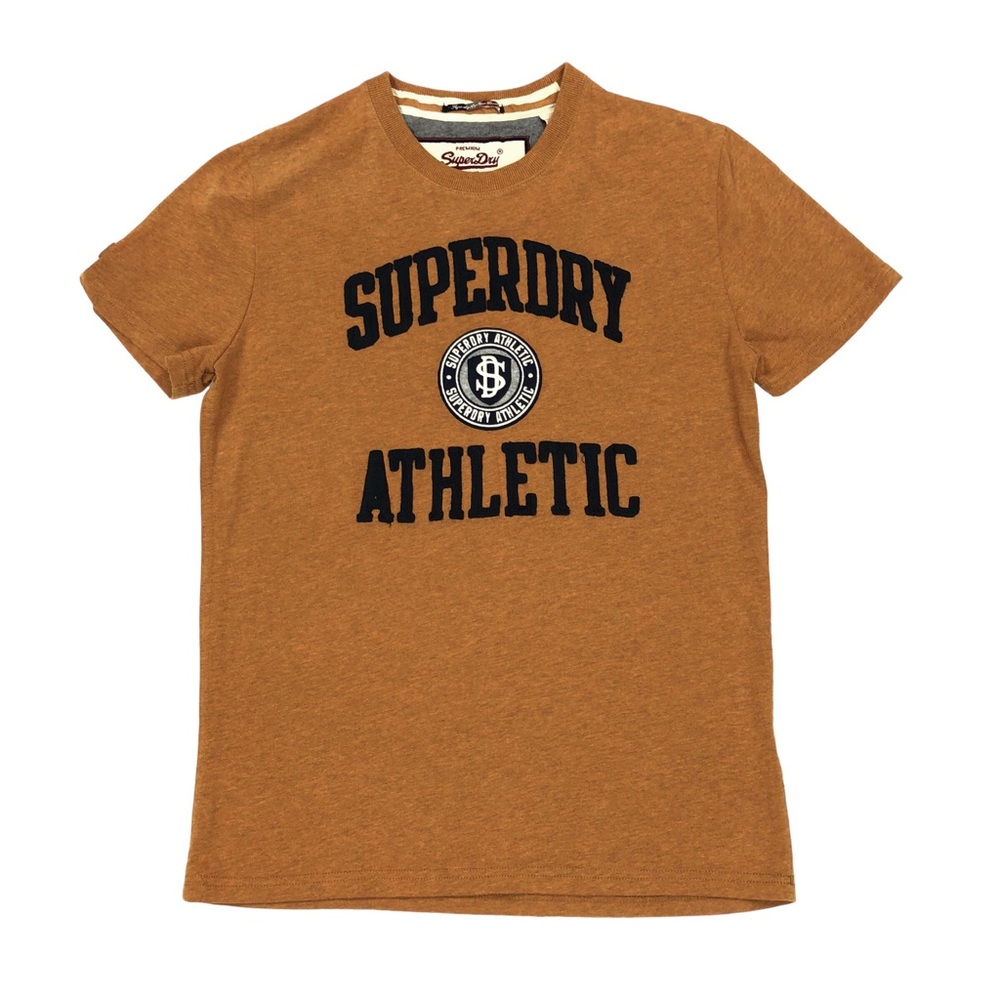 Superdry Athletic Men's Tee T-Shirt Size Large Rust Orange/Brown